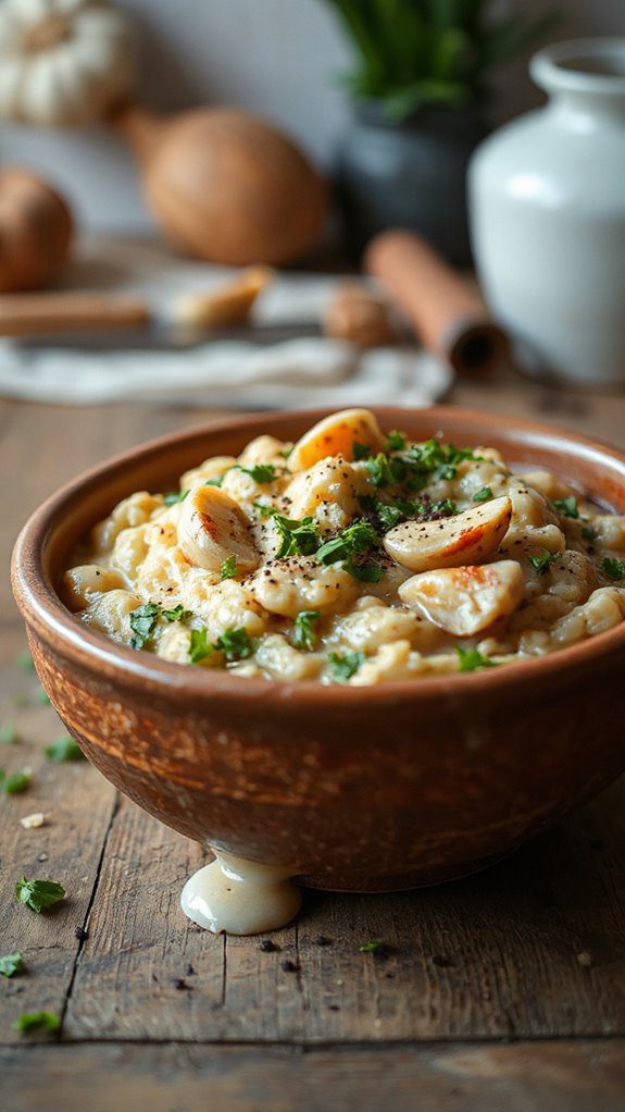 savory herb infused oatmeal dish savory herb infused oatmeal dish