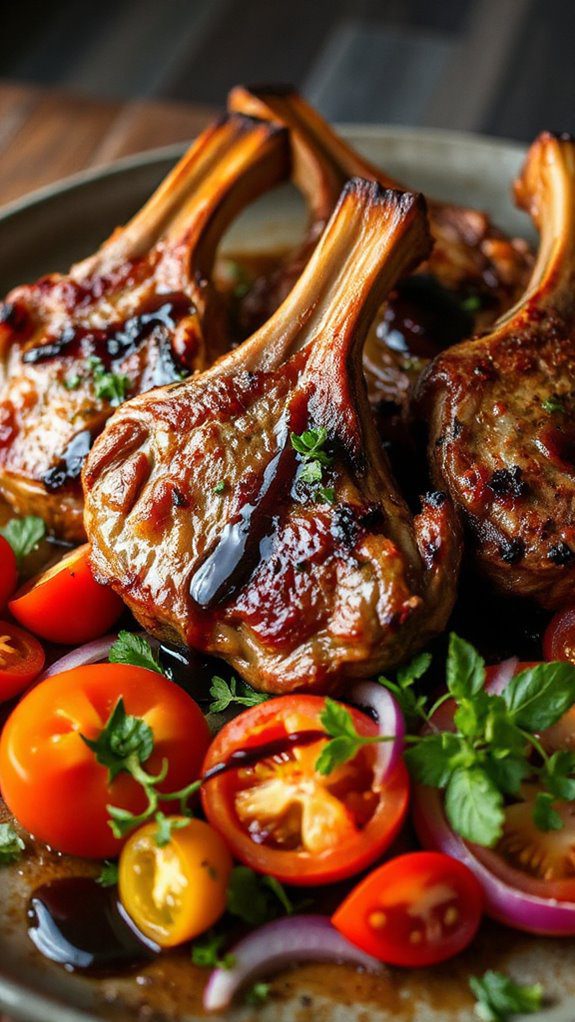 savory lamb chops dish