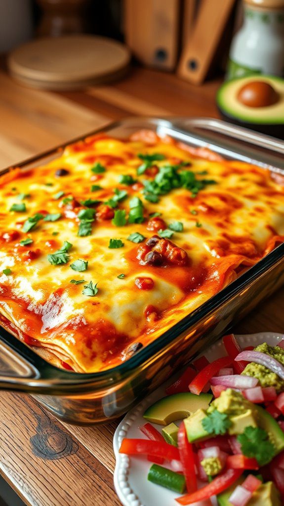 savory layered enchilada dish savory layered enchilada dish