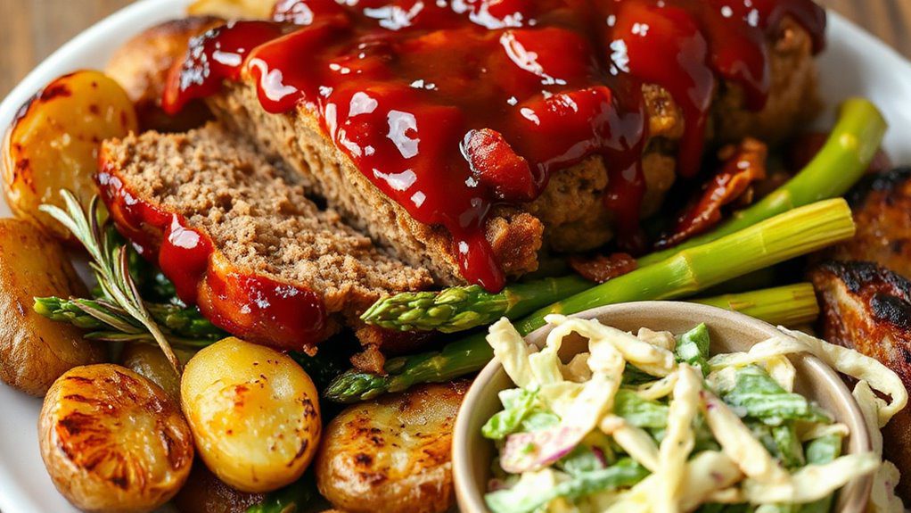 savory meatloaf with bacon