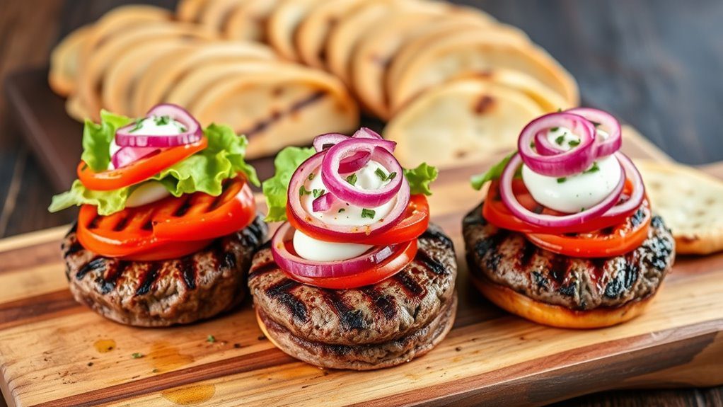 savory mediterranean lamb burgers