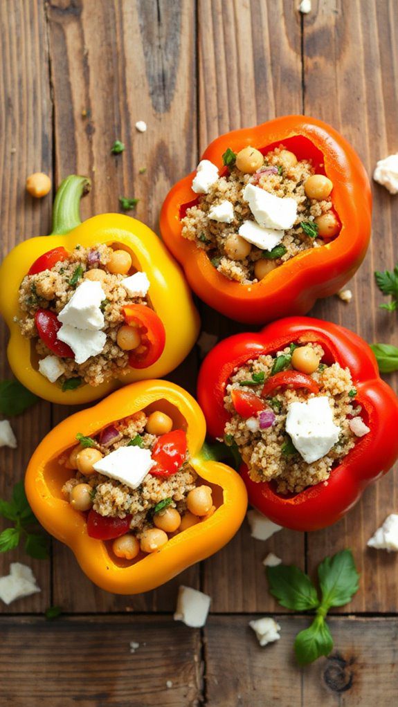 savory mediterranean stuffed peppers