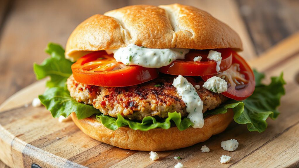 savory mediterranean turkey burger savory mediterranean turkey burger