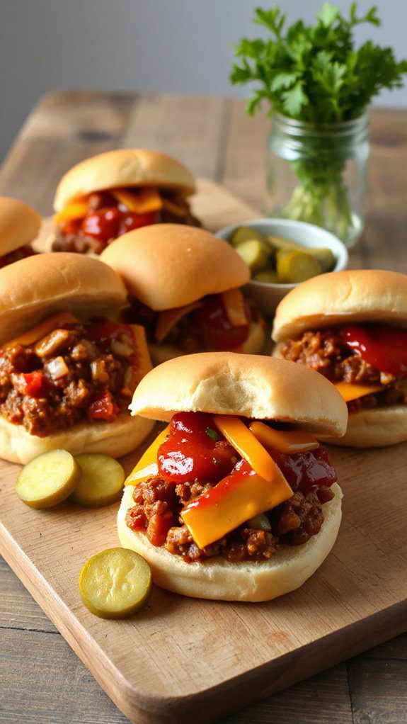 savory messy sandwich bites