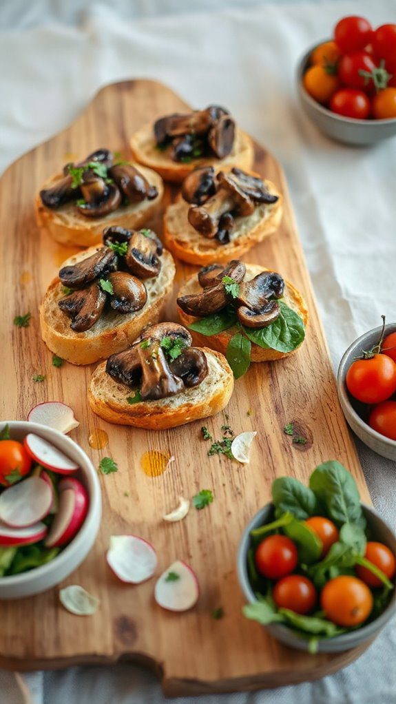 savory mushroom garlic toast