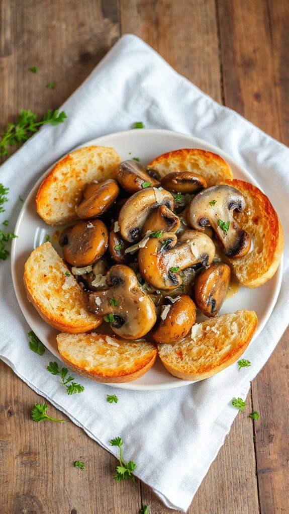savory mushroom spread toast