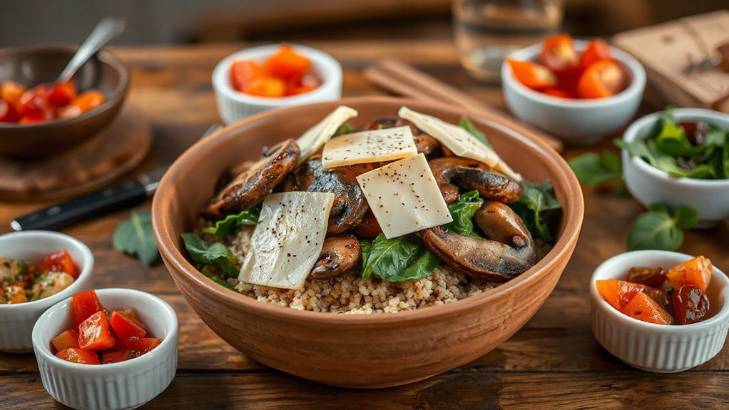 savory mushroom swiss dish