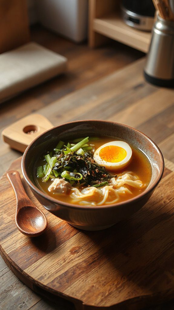 savory noodle soup dish