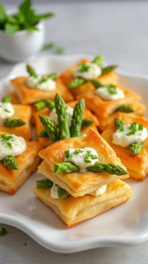savory pastry vegetable stacks