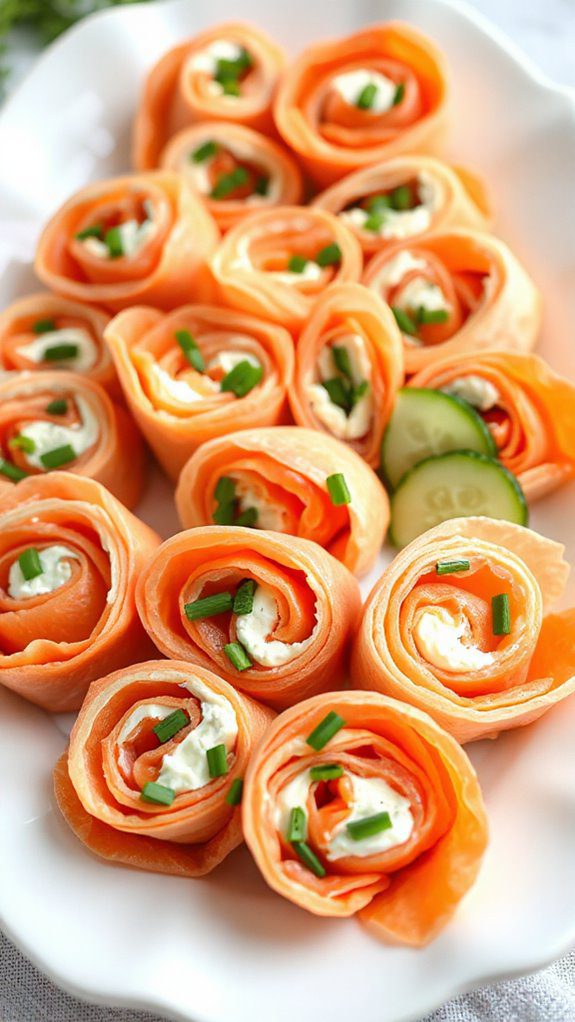 savory salmon cream cheese wraps