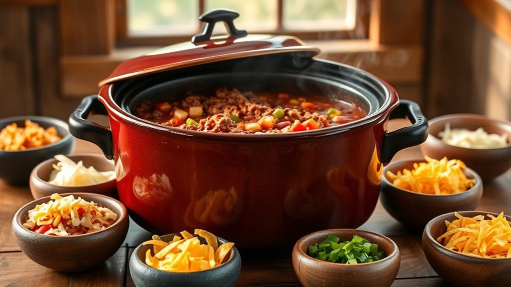 savory slow cooked chili recipe