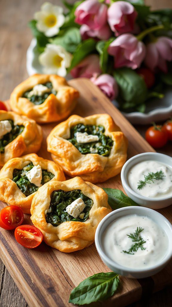 savory spinach feta pastries