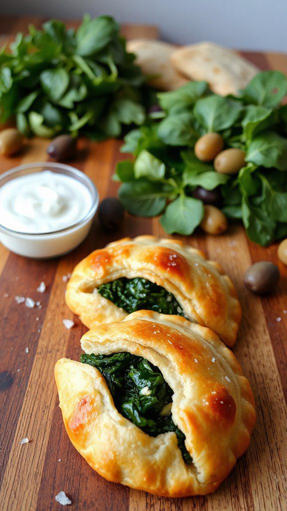savory spinach feta pastries