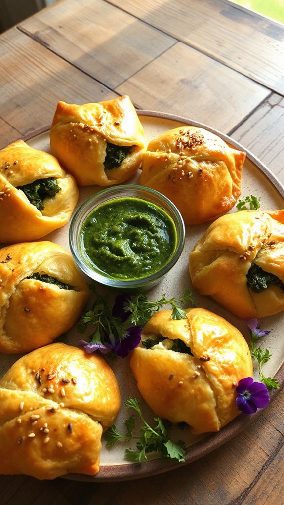 savory spinach feta pastry