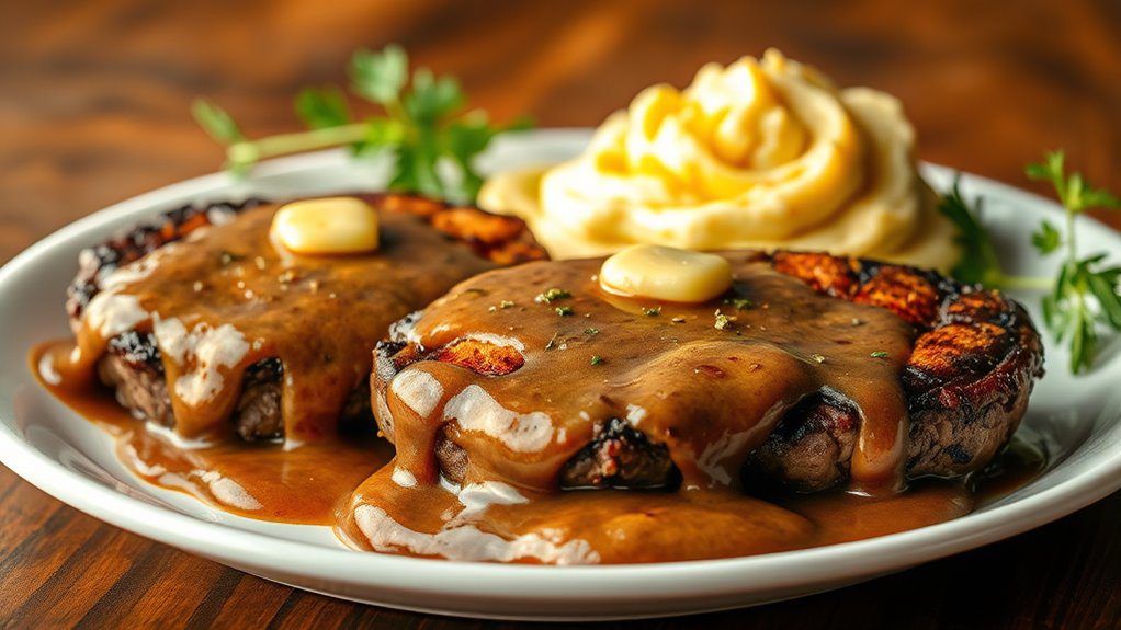 savory steak with potatoes