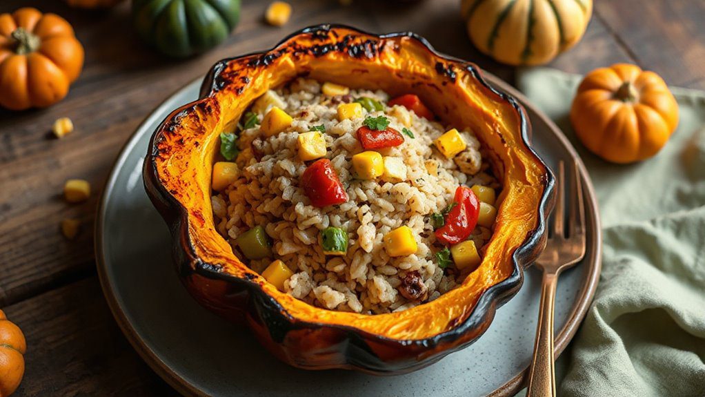 savory stuffed acorn squash