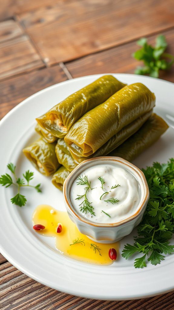 savory stuffed grape leaves
