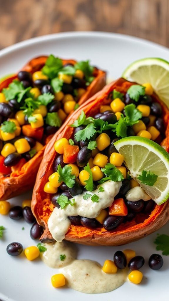 savory stuffed sweet potatoes