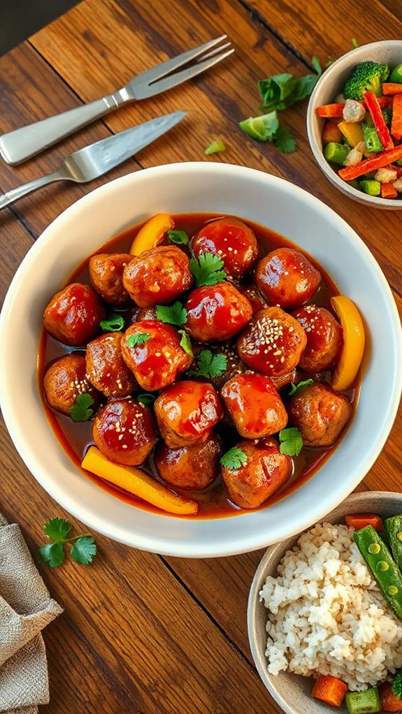 savory tangy meatball dish