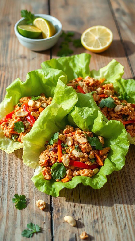 savory thai chicken wraps savory thai chicken wraps