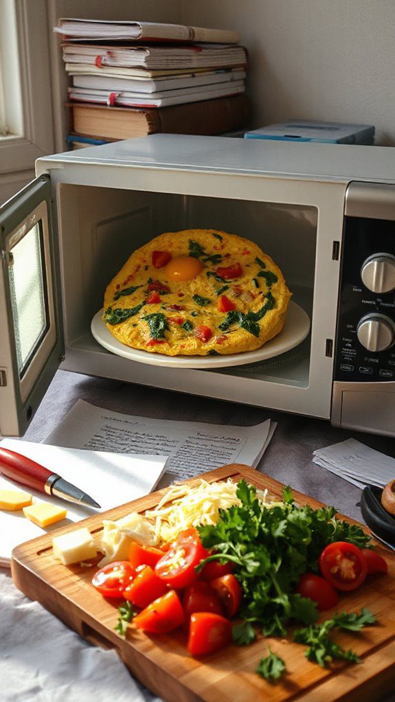 savory vegetable filled omelette