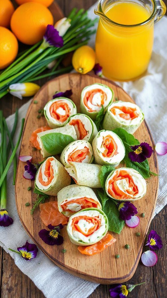 savory wraps with salmon