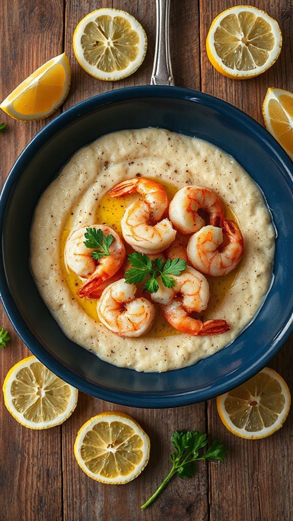 seafood with creamy grits seafood with creamy grits
