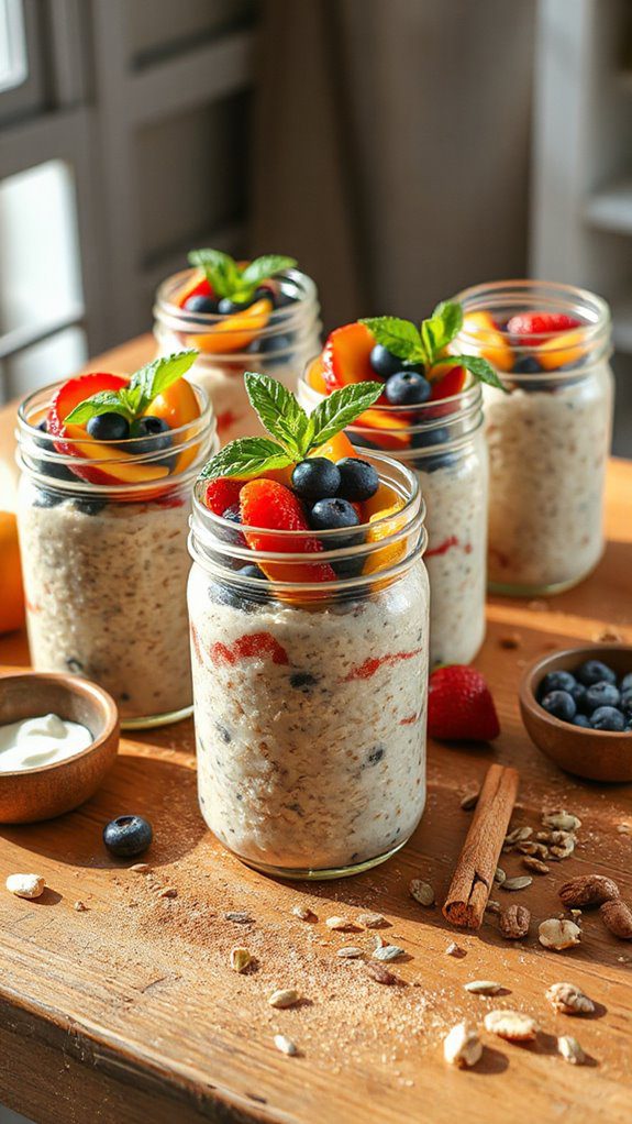 seasonal fruit overnight oats