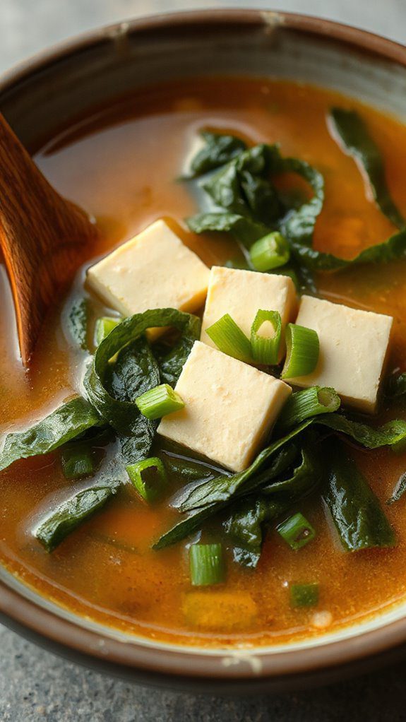 seaweed infused miso soup