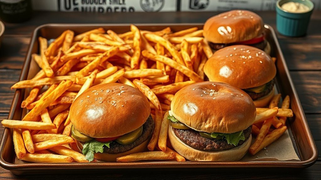 sheet pan burger dinner