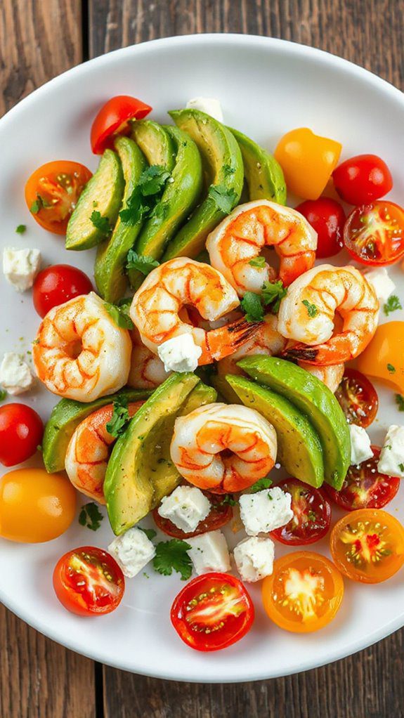 shrimp and avocado combination shrimp and avocado combination