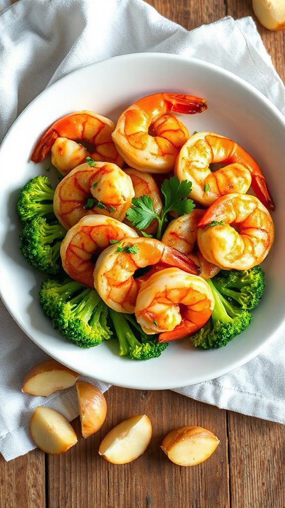 shrimp and broccoli dish