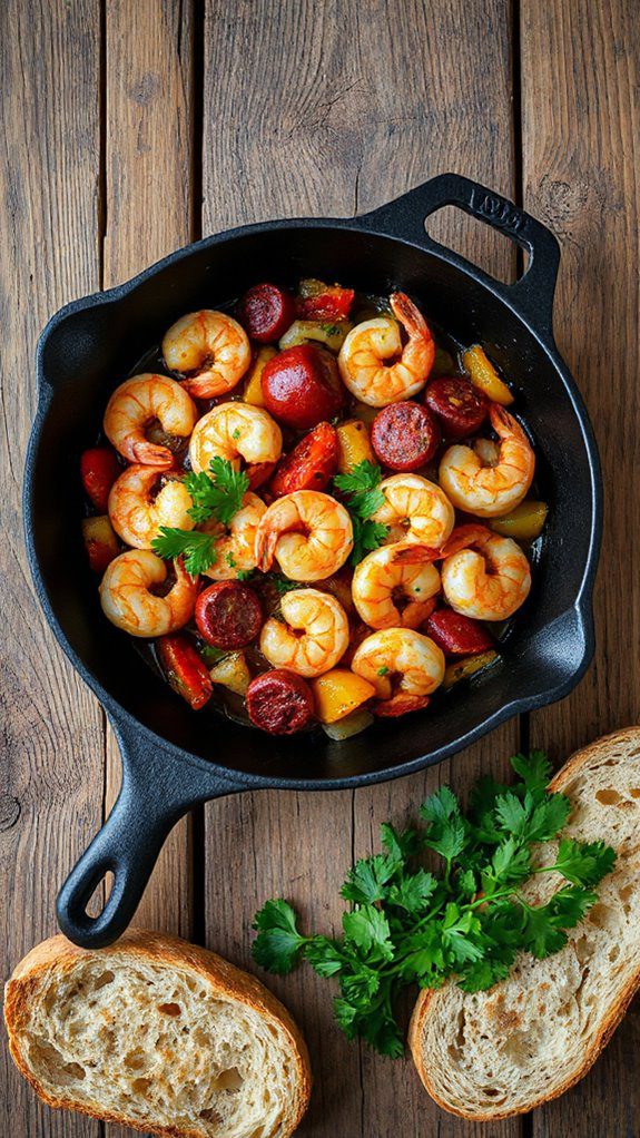 shrimp and chorizo dish shrimp and chorizo dish