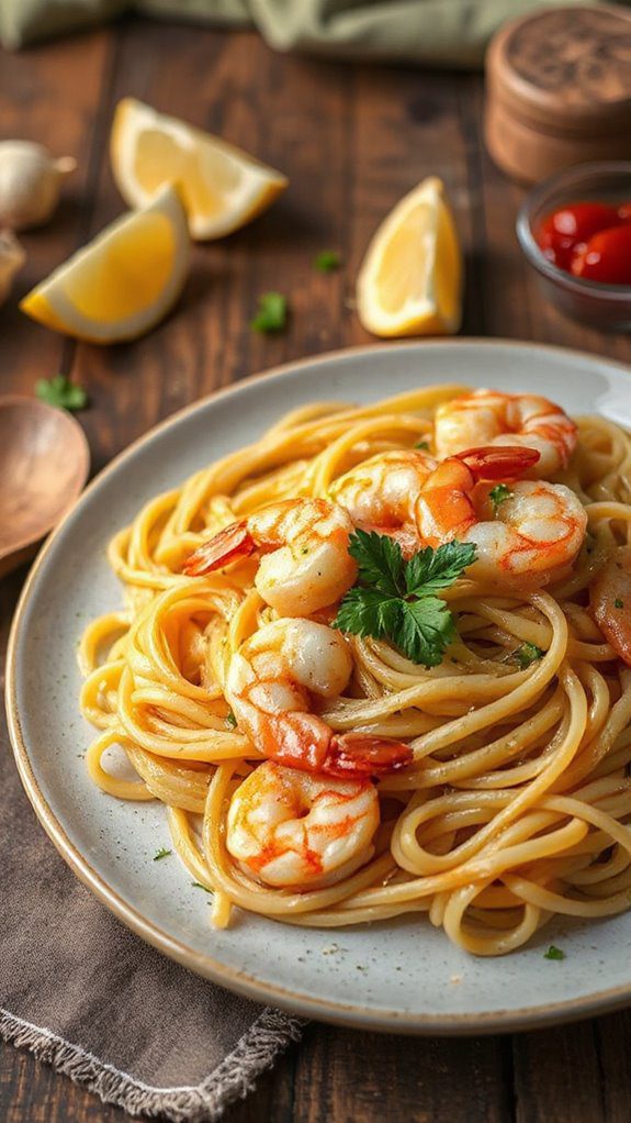 shrimp and pasta dish