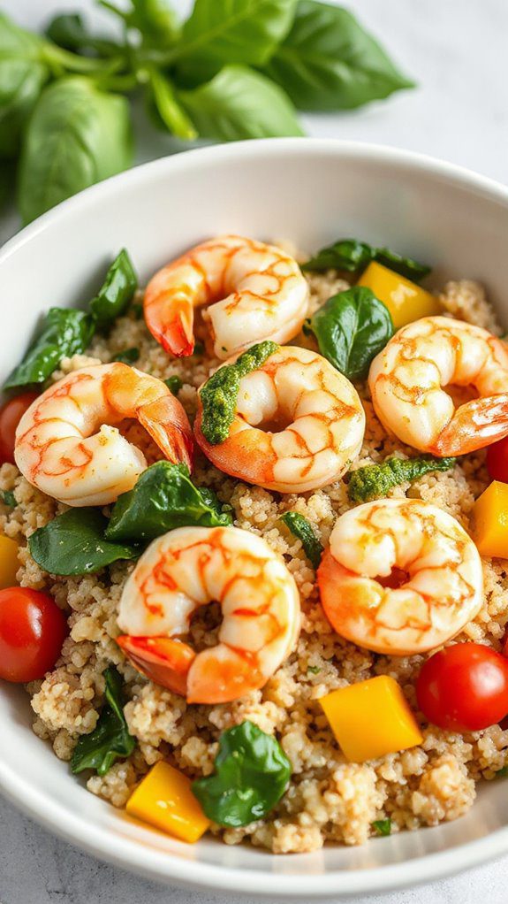 shrimp and quinoa dish