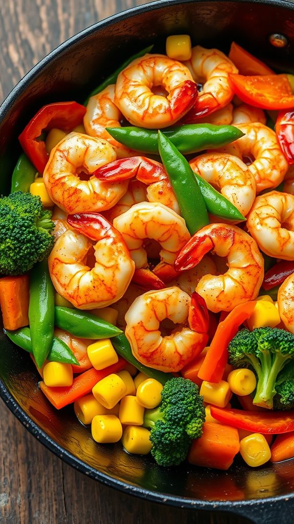 shrimp and vegetable dish shrimp and vegetable dish
