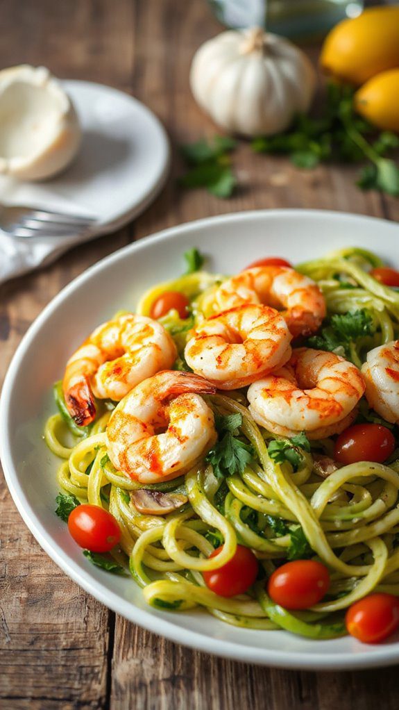 shrimp and zucchini noodles