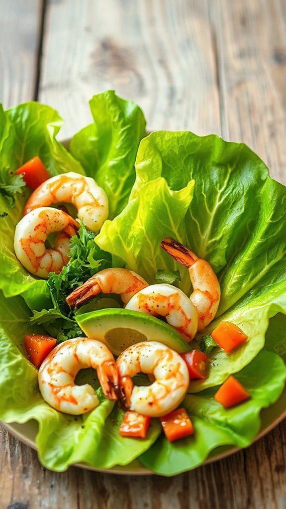 shrimp avocado lettuce wraps shrimp avocado lettuce wraps