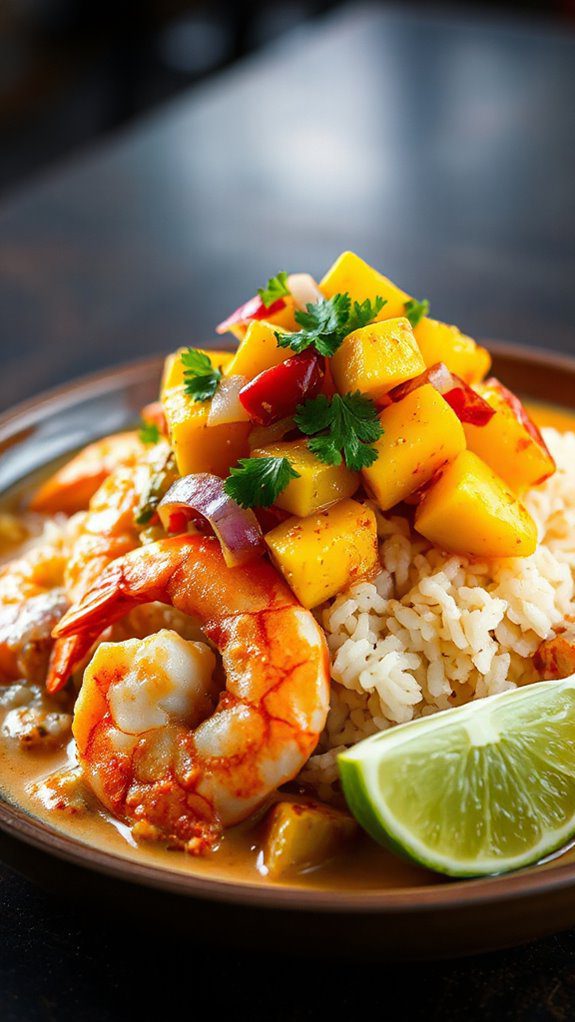 shrimp in coconut curry