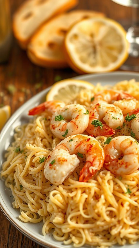 shrimp scampi with orzo