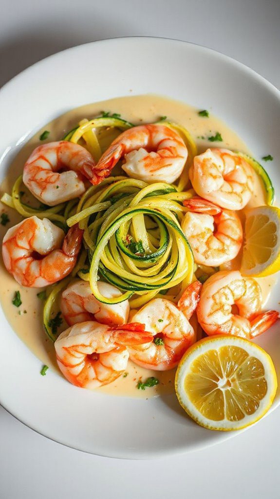 shrimp scampi with zucchini shrimp scampi with zucchini