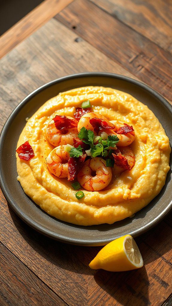 shrimp served with grits