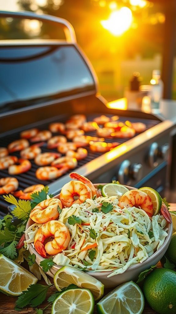 shrimp tacos with slaw