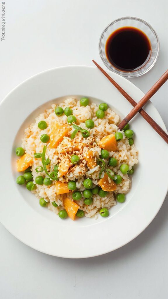simple vegetable laden fried rice