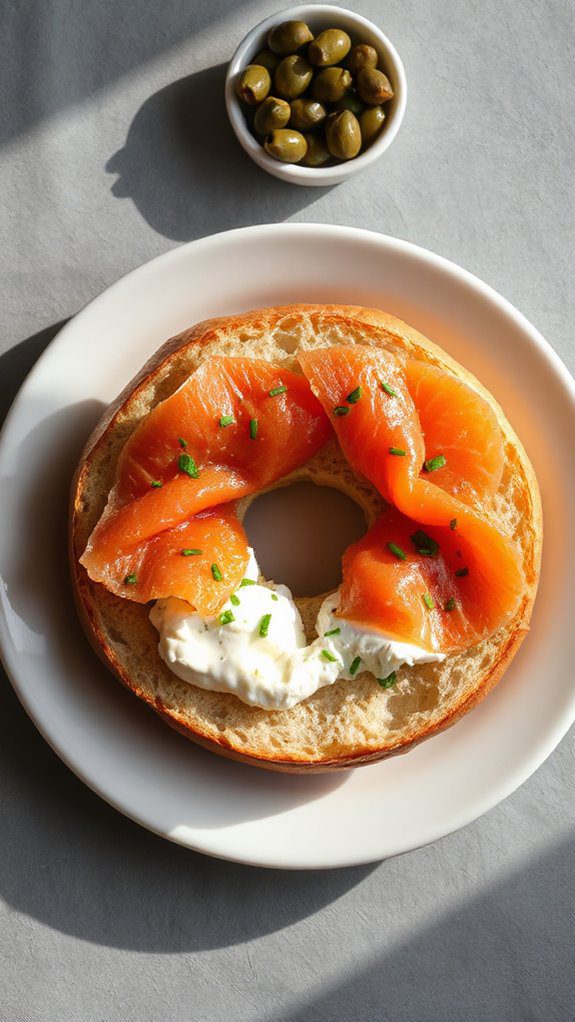 smoked salmon cream cheese bagel smoked salmon cream cheese bagel