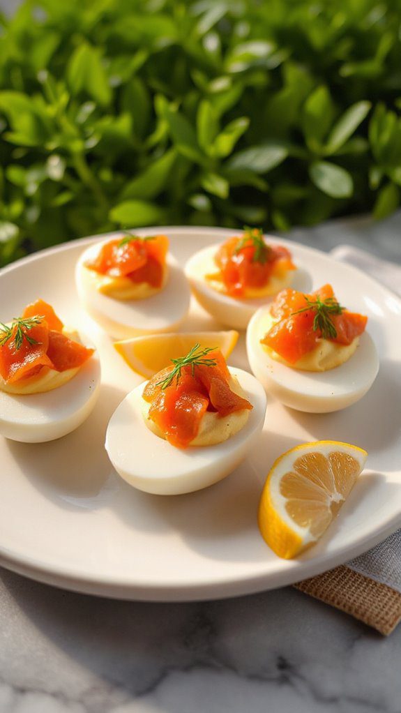 smoked salmon dill deviled eggs smoked salmon dill deviled eggs