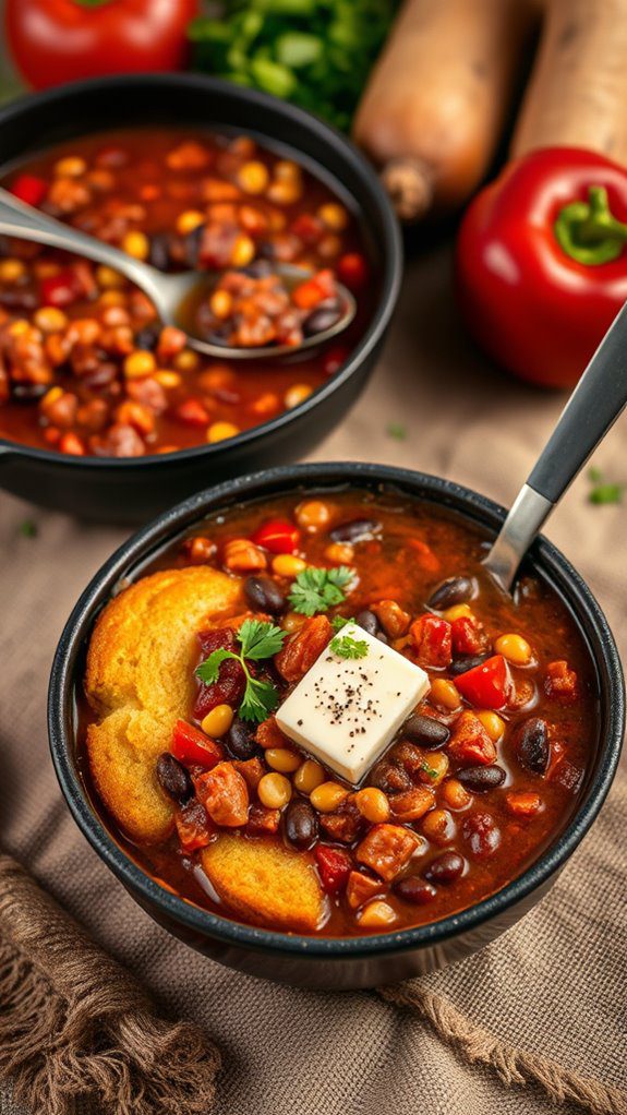 smoky chili with cornbread smoky chili with cornbread