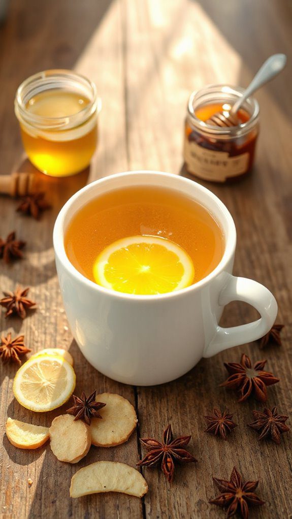 soothing ginger lemon tea
