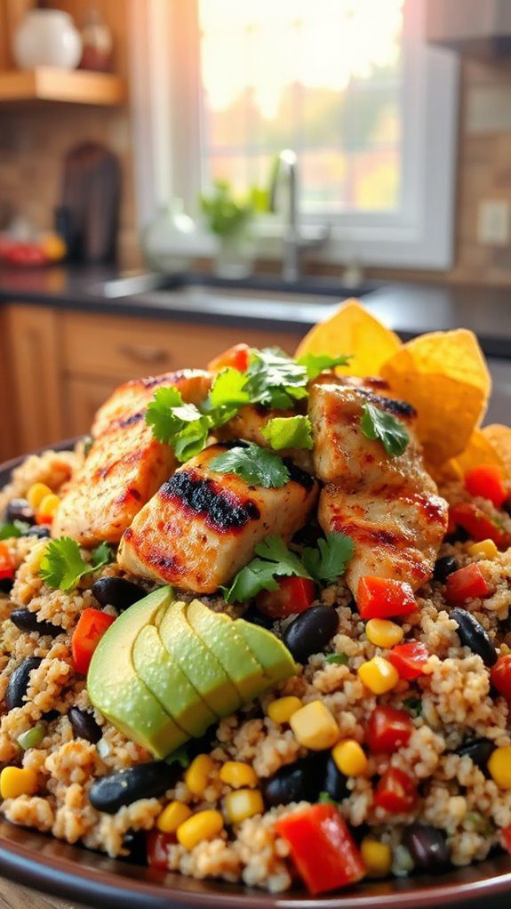 southwest chicken quinoa salad