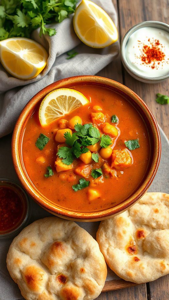 spiced chickpeas and vegetables